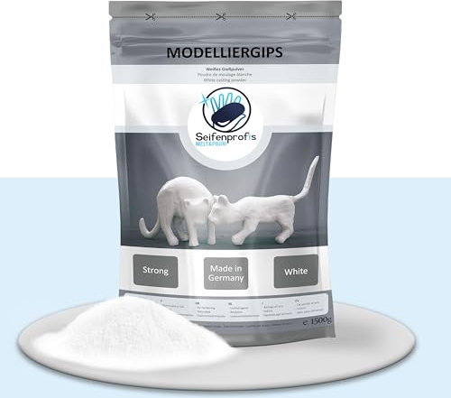 Seifenprofis Alabaster Modelliergips (4,5kg) Gips Gießmasse Gießpulver - zum Basteln Modellieren Strukturieren lufthärtend geruchlos