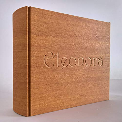 Album fotografico design artigianale in pelle eco wood effetto legno con nome o iniziali incise e personalizzabili anniversario, nozze, matrimonio, nascita, battesimo, compleanno, prima comunione