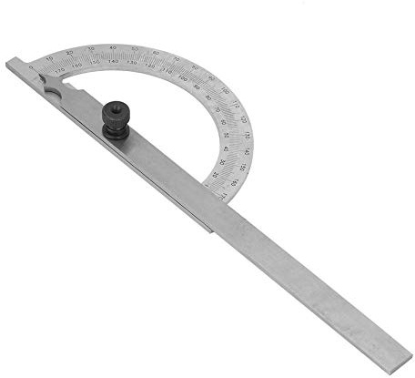 Transportador rotativo, acero al carbono Regla giratoria cromada recta Buscador de ángulos Regla de medición de alta precisión 80 × 120 mm