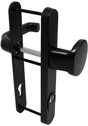 Schmalrahmen Schutzbeschlag SRG 3798 Schwarz Kn-Dr 92 ES2 Türdrücker Türklinke