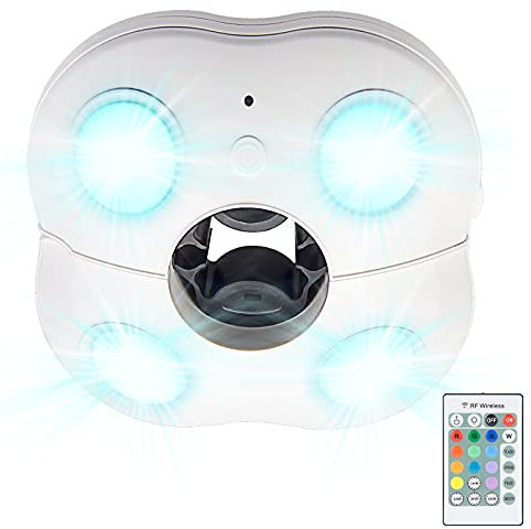 HONWELL LED Parasol Umbrella Light with Cantilever and Dimmable Feature - Garden Atmosphere Light, Battery Operated, Outdoor Patio Use, 12 Color Changing RF Remote Control