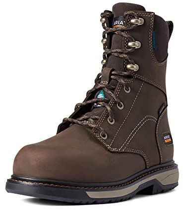ARIAT Damen Nietzange 20,3 cm CSA Glacier Grip Wasserdicht 400 g Verbundkappe Arbeitsstiefel Westernstiefel, Dunkelbraun, 41 EU Weit