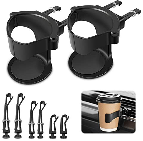 Car Cup Holder, Esteopt 2PCS Universal Car Drink Cup Holder, Adjustable Car Air Conditioner Vent Drink Holder, Water Bottle Holder, Drink Stand