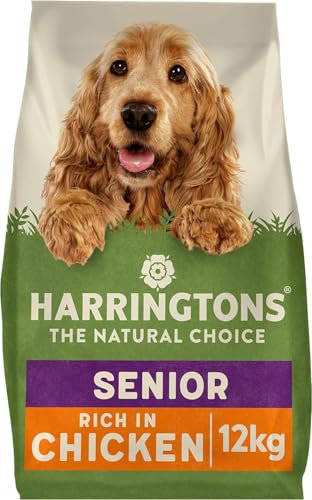 Harringtons Senior Complete Trockenfutter für Hunde mit Hühnchen und Reis, 12kg, Hergestellt aus rein Natürlichen Zutaten