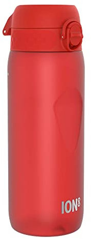 Ion8 Borraccia a Prova di Perdite, 750ml, Sportiva, Facile da Aprire, Serratura Sicura, Maniglia per il Trasporto, Lavabile in Lavastoviglie, Senza BPA, Agarre Contorneado, Rosso