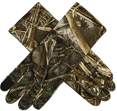 Deerhunter Gloves with silicone grip REALTREE MAX-7 X-Large Camo - Hunting gloves warm grip for Men