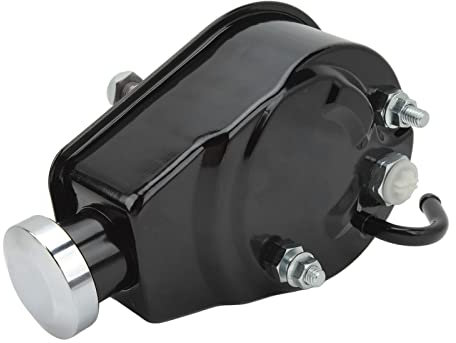 Asixxsix Servolenkungspumpe, Servopumpe Vom Typ A für Autos von 1965 Bis 1979, SBC Street Rod, Pumpe Im Saginaw-Stil mit Angeschraubter Riemenscheibe und 5/8-Zoll-Welle mit Passfeder (Schwarz)
