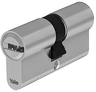 Yale Medio cilindro europeo de alta seguridad para cerradura YC102KD311004N1 niquelado, 31/10 mm, 4 llaves