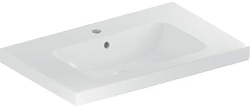 Geberit Waschtisch iCon Light 90x48cm, HL mit., m ÜL, m Ablagefl., we.
