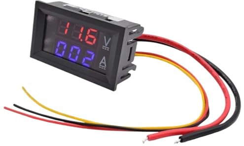 ESSISH 5/10 Uds 0,56 medidor de Voltaje de Corriente LED Rojo Azul voltímetro Digital amperímetro Detector de amperios Monitor DC 0-100V 10A (Color : 10A DC 100V Red Blue, Size : 10PCS)