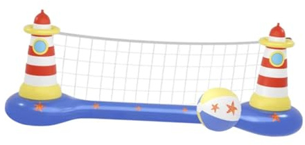 Sharplace Aufblasbares Pool-Volleyball-Spielset, Sommer-Poolspiele, lustiges aufblasbares Ball-Volleyballnetz für die Familie, Kinder und Erwachsene, draußen am, 300cmx70cmx95cm