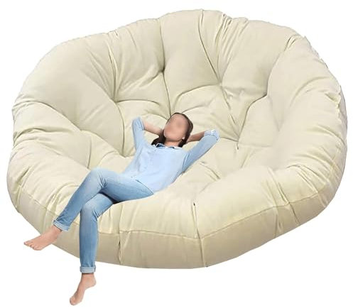 uyeoco Gartenstuhlauflagen Papasan Schaukelstuhl Sitzkissen Rund Papasan Sessel Polster für Sessel Verdickte Schaukel Papasan Stuhlkissen Outdoor Hängesessel Kissen(H12,70x70cm)