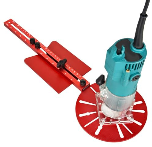 Fräsvorrichtung, Fräsvorrichtung zum Schneiden von Kreisen | Oberfräse Kreisschneider Jig Trimmer Oberfräse Basis | Schrank-Hardware-Vorrichtungs- und Fräser-Anleitung zum Schneiden und großer Kreise