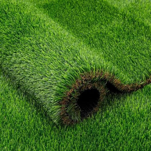 YOEVU - Césped Artificial Realista 40mm | Resistente a UV y Clima | Instalación Fácil | Sin Mantenimiento | Seguro para Niños y Mascotas, Verde (1X10 Metros)