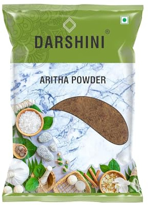 Aritha/Reetha/Ritha/Soapnuts (Sapindus Mukorossi) in polvere, per capelli lisci e setosi (200 g, confezione da 2)