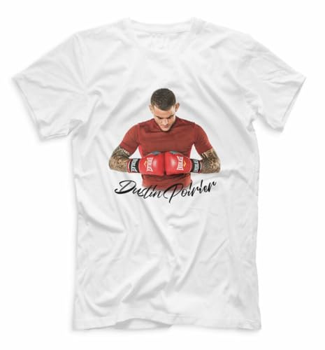 UQSQYDIYO Dustin Poirier t-Shirt American Professional Fighter Print White Color