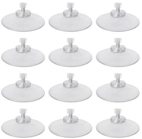 Naapesi Saugnäpfe mit Gewinde – 12er Set, Ø 40 mm, PVC, inkl. Anti-Rutsch-Muttern für sicheren Halt