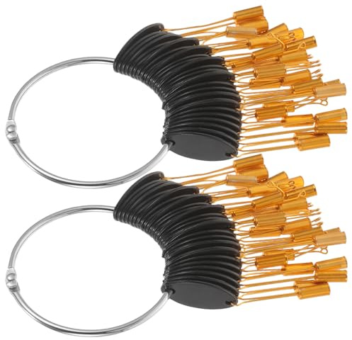 PRETYZOOM Échantillons de Coloration Cheveux Humains Anneaux 30 Pièces Boucle Plastique Alliage de Zinc Coiffure Professionnel Salons Présentation Couleurs