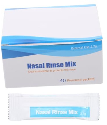 Healvian Sale Soluzione Fisiologica per Lavaggio Nasale 2,7 G X 40 Confezioni Sale di Sodio a Rapido Scioglimento per Pulizia Nasale, Uso Domestico e Outdoor