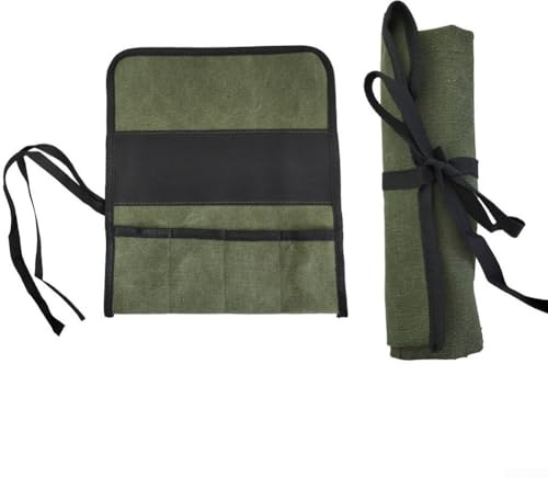 Roll up Device Heavy Having Multiple Pockets Bag Duty Oxford Cloth Device Roll Organizer for Wrenches for Screwdrivers Pliers Sockets Tire Gauges Small Tools