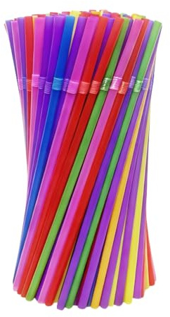 100 Stück Wiederverwendbare Strohhalme, für Cocktail,Saft, Geburtstag,Hochzeit,（100 Stück strohhalme）