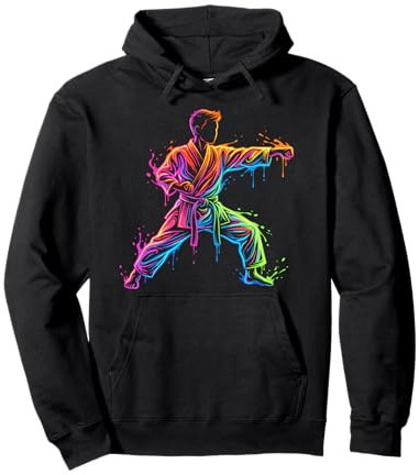 Karate Joueur De karaté pour Homme Enfant Garçon Sweat à Capuche