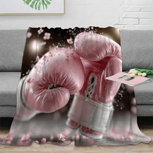 ZFLDKWGP Guantes de Boxeo 3D Impresa Manta Microfibra Decoración Hogar Impactante Guantes Throw Blanket Suave Cálida para Sofá Dormitorio 40x50inch(100x130cm)