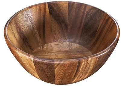 Küchenprofi - Ensaladera/Frutera de Madera de Acacia 20cm - 500ml - Moderno - Bowl de Ensalada/Frutera - Duradero - Marrón - Redonda - 20cm x 8cm