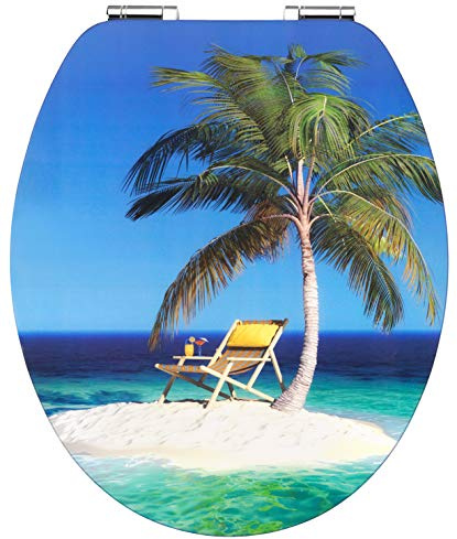 Cornat WC-Sitz Art of Acryl Island - Elegante Acryl-Oberfläche - Hochwertiger Holzkern - Absenkautomatik & Schnellbefestigung - Komfortables Sitzgefühl / Toilettensitz / Klodeckel / KSDSC320