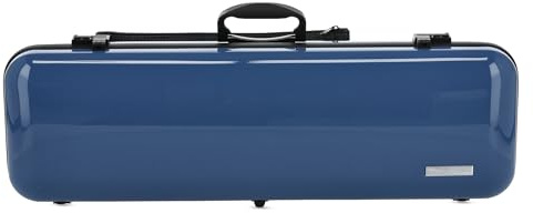 GEWA Violinkoffer AIR 2.1 - Made in Germany - blau hochglanz - Thermoplast-Schale - Leicht und bruchsicher - Zahlenschloss - Zubehörtasche/Notentasche - Rucksackriemen