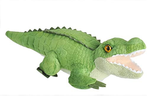 Wild Republic Wild Calls Alligator, elektronisk gosig leksak, leksak för små barn, mjukisdjur med funktion, flickgåvor, autentiska djurljud för barn, 20 cm