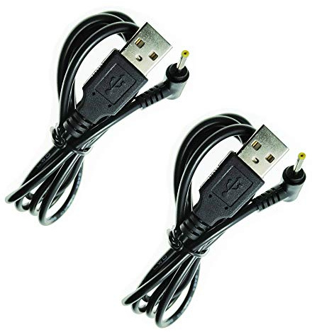 DZYDZR 2 Stücke USB A 2,5/0,7mm DC-Hohlstecker 5V 2A Netzkabel(1 m)