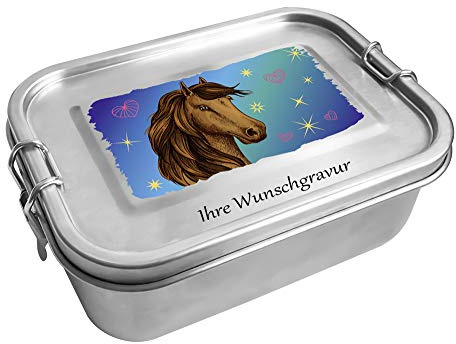 Tr Origin Outdoors Lunchbox 'Deluxe' – Pferd 0,8 L, mit persönlicher Wunschgravur