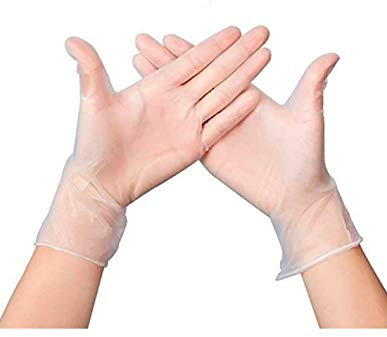 MUNTRADE Guantes Vinilo Transparente | Pack de 100 Uds. (50, L)
