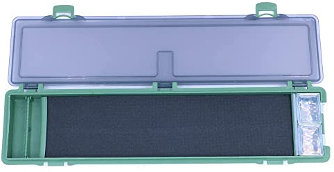 ANCLLO Faltbare Subline Box Tragbare Subline Schnur Angelhaken Aufbewahrungsbox Container Organizer Box Angelzubehör Aufbewahrung, Aufbewahrungsbox Rig Board mit Pins Karpfenangeln Rig Container Kit