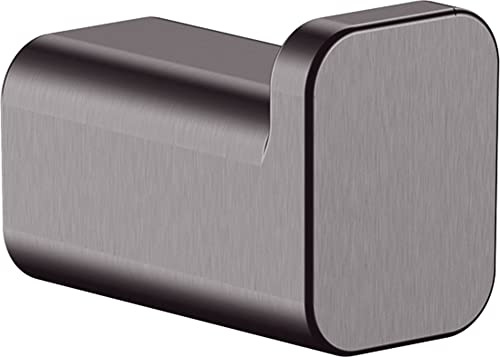 hansgrohe AddStoris - Handdukskrok badrum, Handdukshållare, Badrock krok, väggmonterad, dolt fäste, Badrumstillbehör, borstad svart krom, 41742340