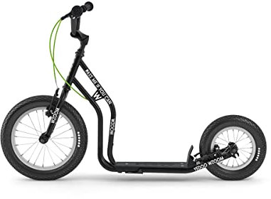 Yedoo Wzoom Kinder Tretroller - für Kinder ab 6 Jahre, ab 120 cm Körperhöhe, mit Luftreifen 16/12 - für Mädchen und Jungen, Höhenverstellbar mit Ständer und Reflexelementen