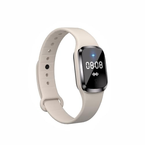 Pulseras Repelente de Mosquitos ultrasónico, Reloj de Pulsera electrónico antimosquitos con Carga USB/Resistente al Agua/Reutilizable/portátil para Acampar al Aire Libre Senderismo-Beige