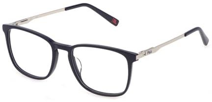 FILA Brille mit Sehstärke für Herren optional mit Sonnenbrillentönung oder Blaulichtfilter, Quadratisch, gefertigt aus Glas (inklusive Brillenetui)