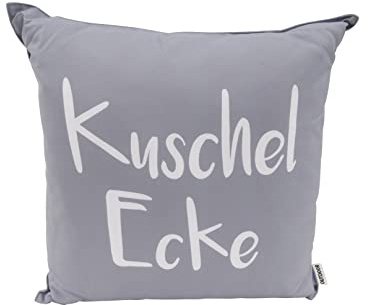 CB Home & Style Outdoor Garten Kissen Wasserabweisend Wasserfest 45 x 45 cm mit Füllung (KuscheleckegrauNEU)