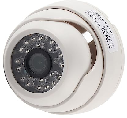 SYH&AQYE Telecamere di Sicurezza Telecamera di Sorveglianza Domestica 4 in 1 Full HD 1080P per Interni Cablata, Obiettivo da 3,6 Mm Telecamera Dome per Visione Notturna IR 30M(NTS)