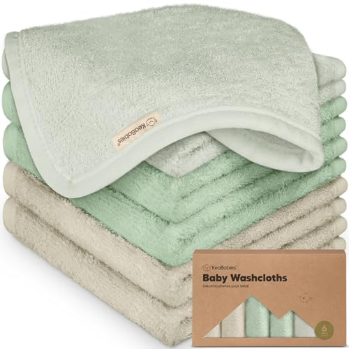 Hills 6-Pack Lingettes de Bébé en Bambou Bio - Douces, pour Enfants, Serviettes, Molleton, pour Le Visage