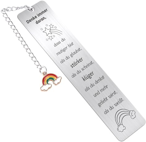 Belillpipi Metall Lesezeichen - Geschenk für Frauen, Muttertag, Freunde & Kollegen