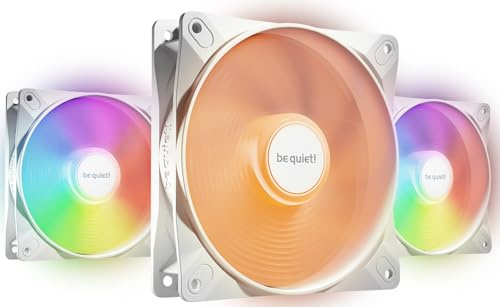 be quiet! Light Wings LX 120mm PWM high-speed White Lüfter, Enthält 3 Lüfter, Beleuchteter Hub und mattierte Lüfterblätter, vielzählige Farben, ARGB-Kabel mit Möglichkeit zur Reihenschaltung