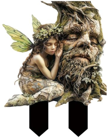 Generisch Spine decorative da giardino fatata, per giardino di fate e tronco d'albero, in acrilico 2D, pali decorativi da giardino per esterni, giardino, cortile, prato