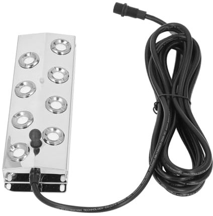 MENDUNER Nebulizador Ultrasónico para Generador de Niebla, 8 Cabezales, 4,5 L por Hora, Resistente Al Agua, 5 M, 16,4 Pies, Nebulizador para Estanque, Jardín, Césped, Invernadero,