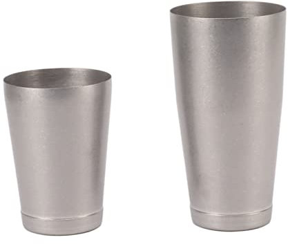 Set di Shaker per Cocktail Boston, 540 ml/840 ml Miscelatore Professionale in Acciaio Inox a 2 Sezioni per Strumenti da Bar per Bartending (Finitura antica)