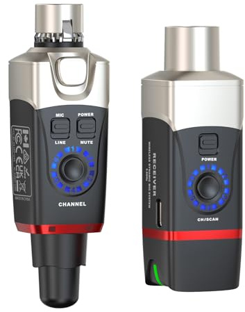 Xvive U35 Sistema inalámbrico de micrófono dinámico con transmisor y receptor de 5.8GHz