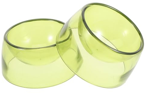 UPKOCH Lot De 2 Gamelles pour Petits Animaux Rondes en Plastique Léger, Bol De Nourriture pour Hamster Et Cobaye, Compatible Cage Et Usage Quotidien, Couleur Vert Matcha