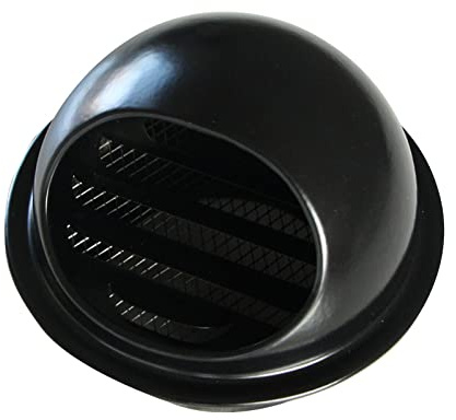 Grille d'aération extérieure en métal avec grille d'aération pour sèche-linge, camping-car, cheminée, salle de bain et sortie d'aération de grenier (98 mm)